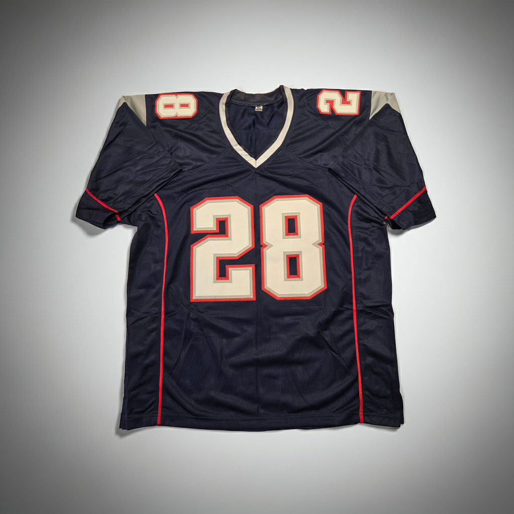 James White New England Patriots autographed football jersey with JSA COA, alternate product photograph