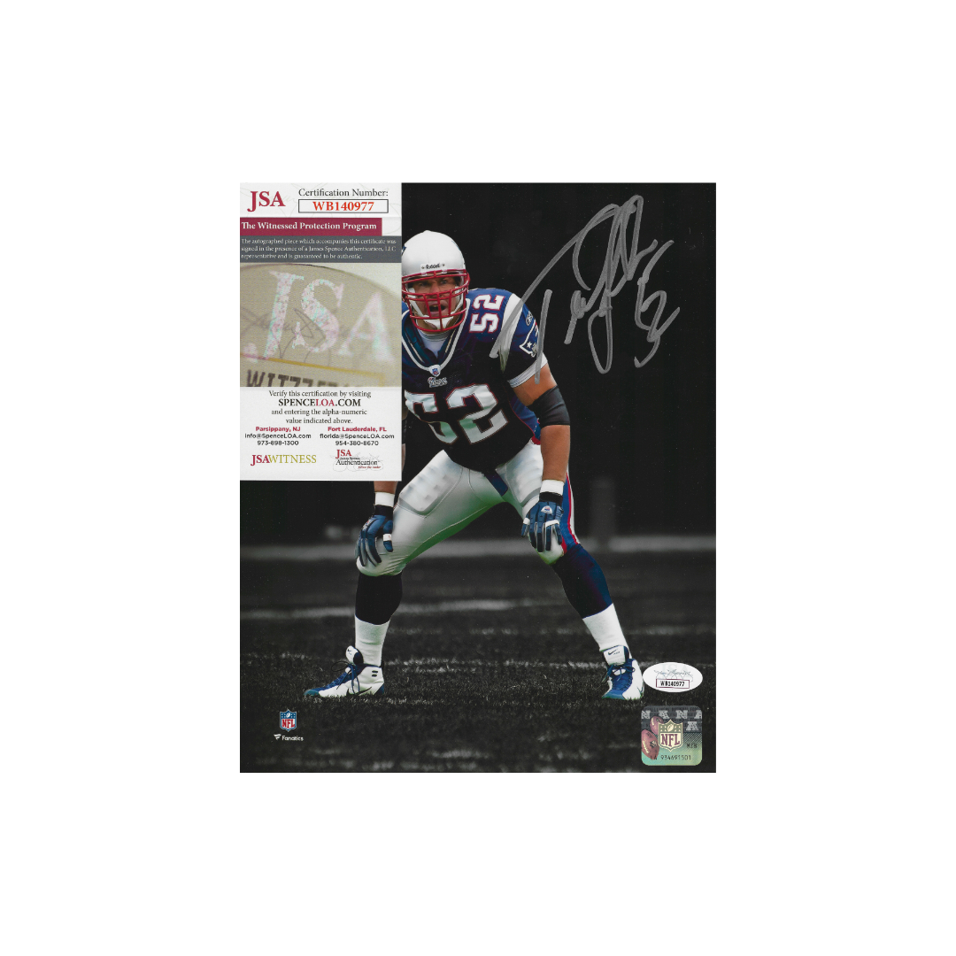 Ted Johnson New England Patriots Autographed 8x10 Photo coa - Fan Freaks