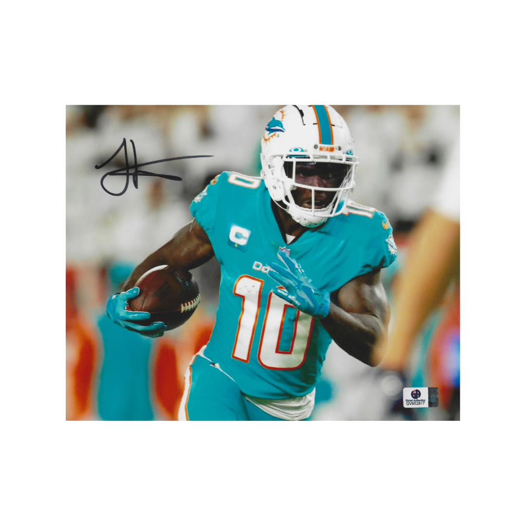 Tyreek Hill Miami Dolphins Autographed 8x10 Photo With COA - Fan Freaks