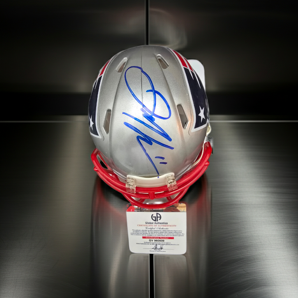 Julian Edelman New England Patriots Autographed Riddell Mini Helmet With COA