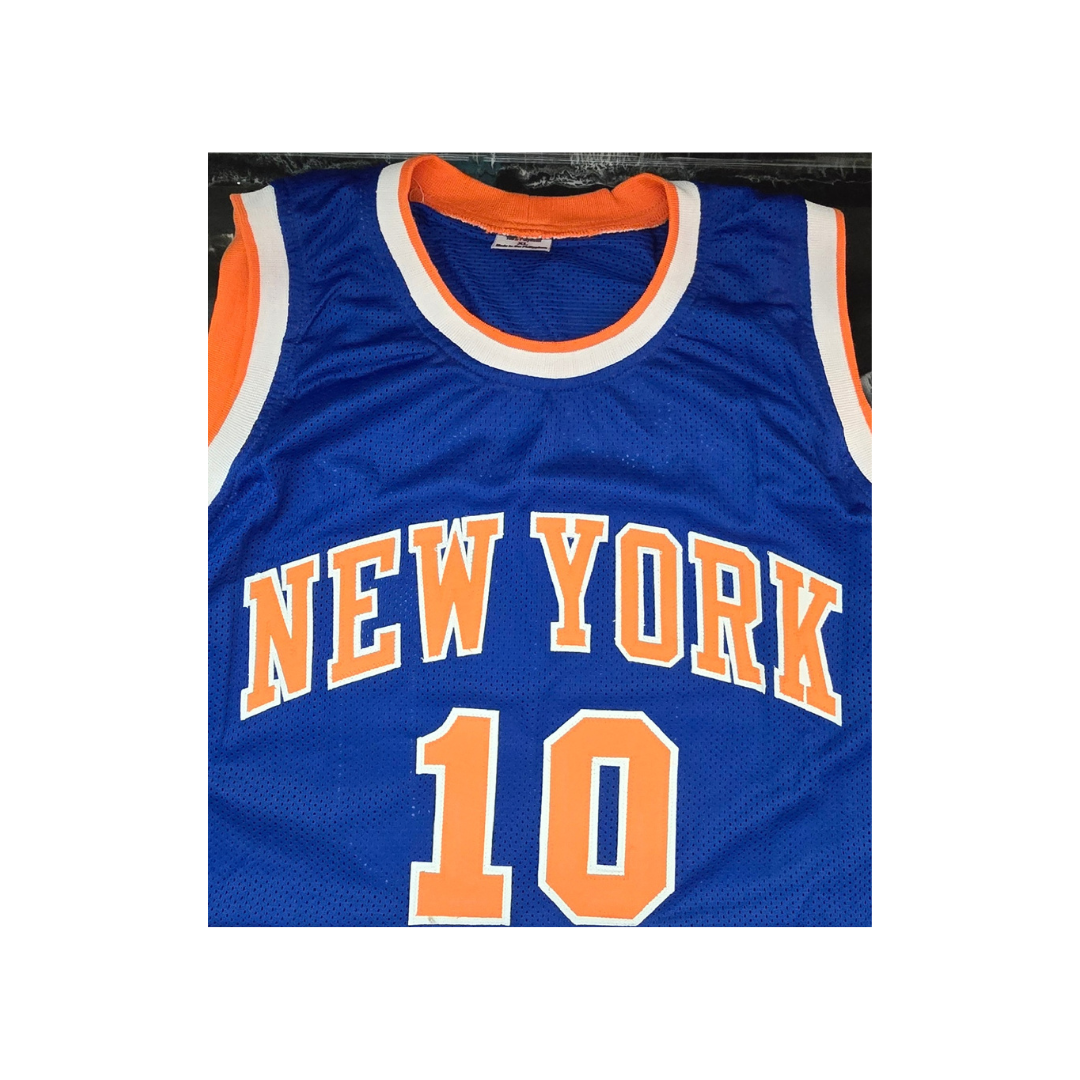 WALT FRAZIER SIGNED NEW YORK JERSEY WITH COA - Fan Freaks