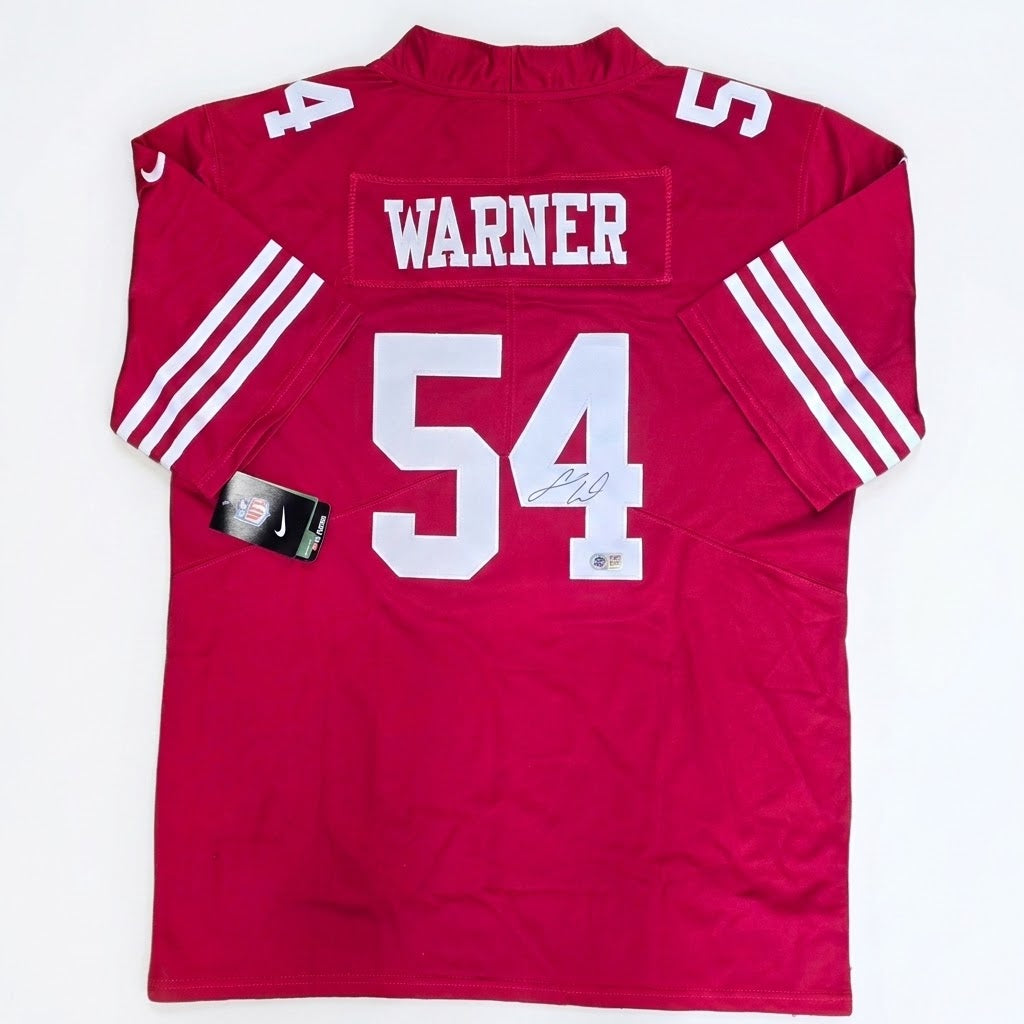 Fred Warner San Francisco 49ers #54 autographed football jersey – product photo
