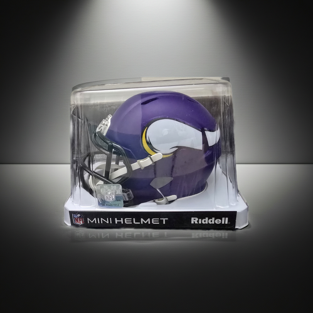 Justin Jefferson of the Minnesota Vikings signed mini football helmet COA