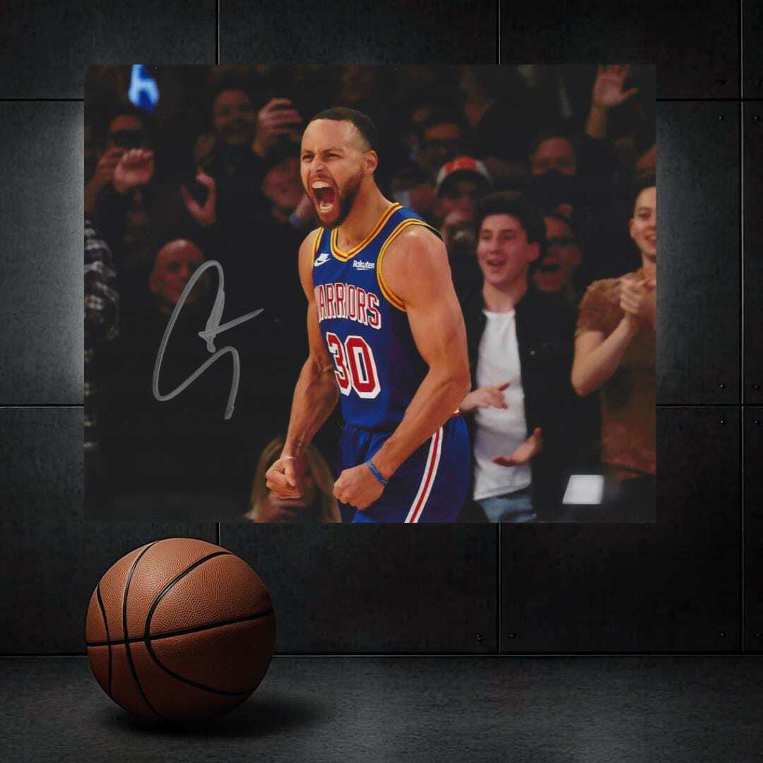 Stephen Curry Golden State Warriors Signed Photo Print Autograph Wall Art