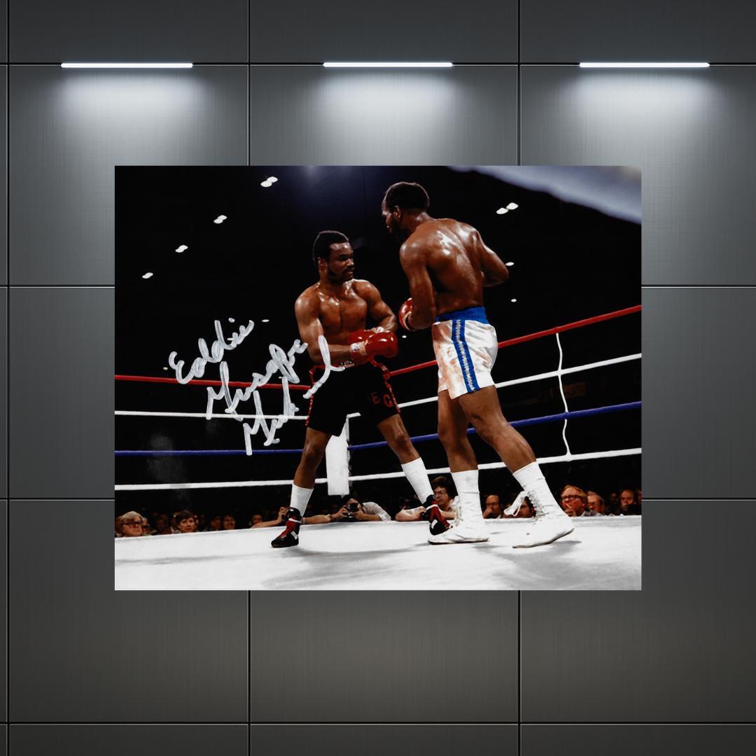 Eddie Mustafa Muhammad Signed Boxing Photo Print Autograph Wall Art