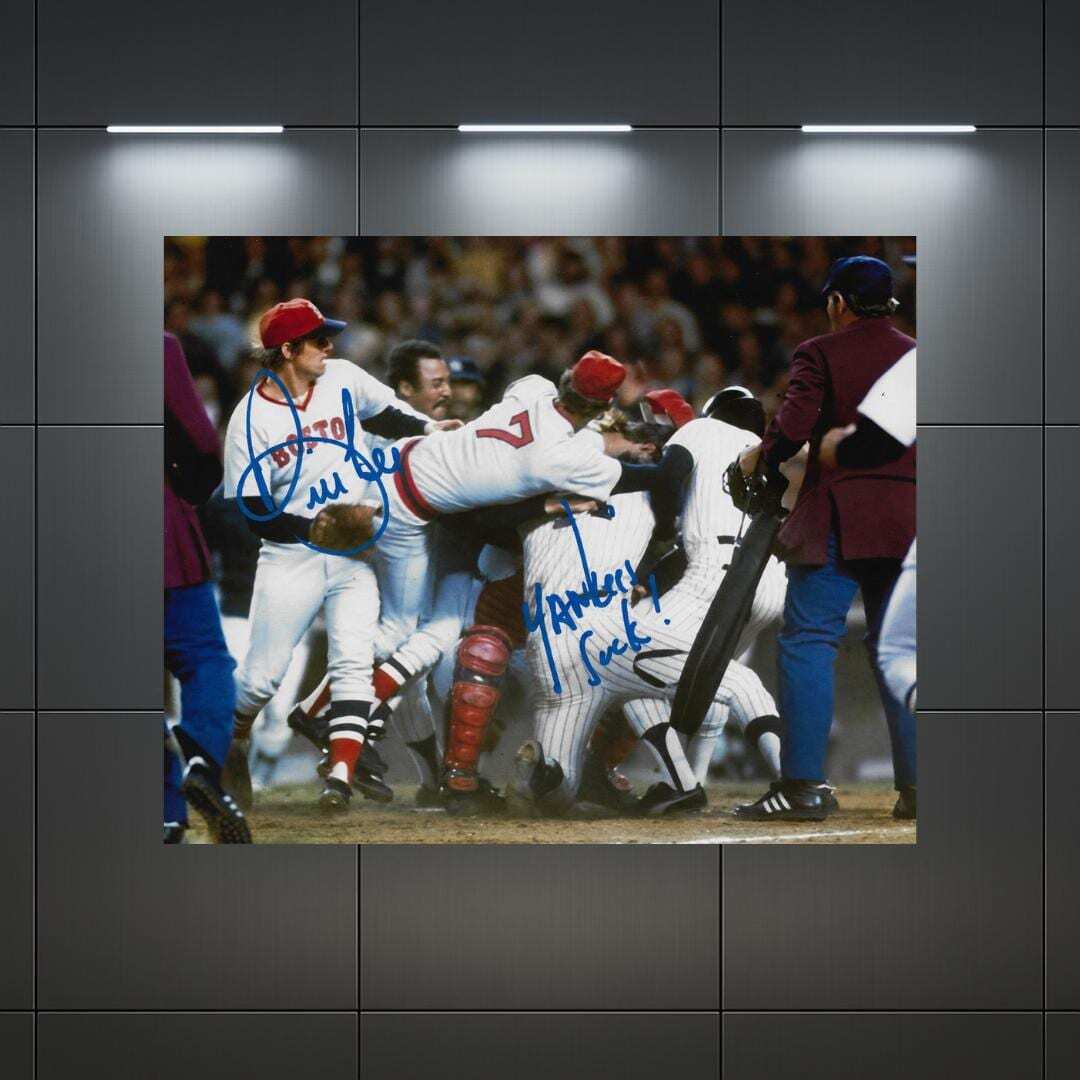 Bill Lee Boston Red Sox printed signature-style 8x10 photo art reprint, product image 2 of 3; not hand-autographed
