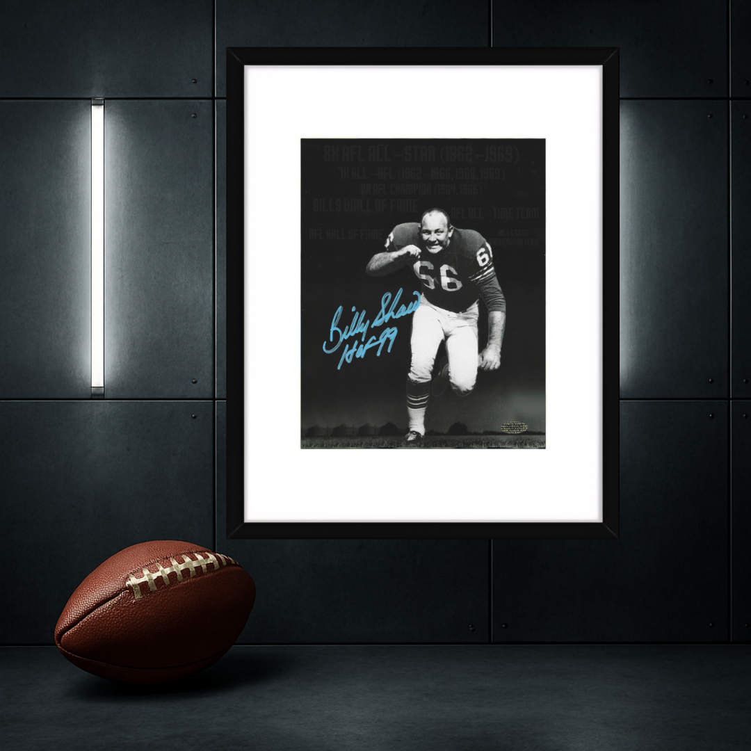Billy Shaw Buffalo Bills autographed framed 8x10 football photo with Total Sport Authentics