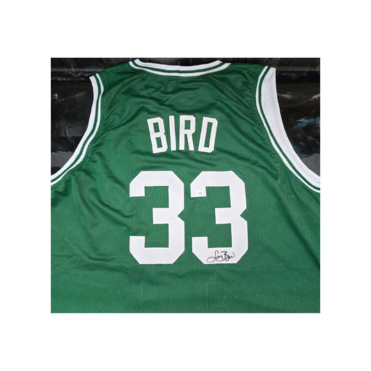 Larry Bird of the Boston Celtics autographed basketball jersey PAAS COA