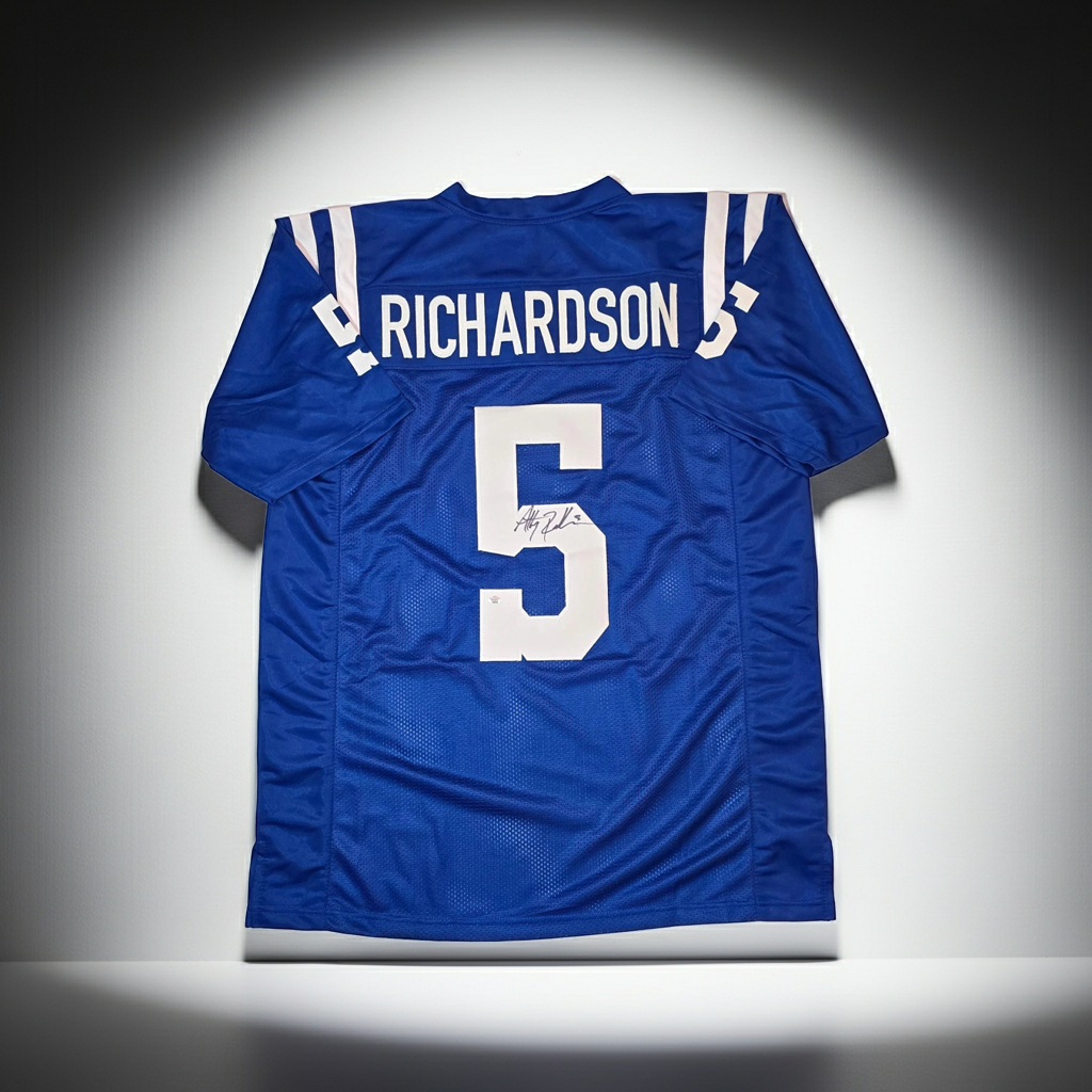 Anthony Richardson Indianapolis Colts autographed football jersey, primary product photograph, PAAS COA 100209