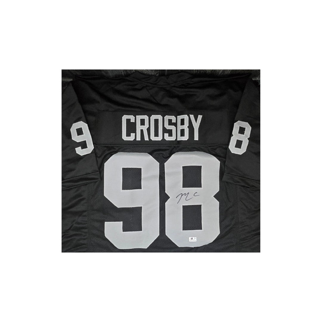 Las Vegas Raiders Maxx Crosby Autographed Football Jersey coa