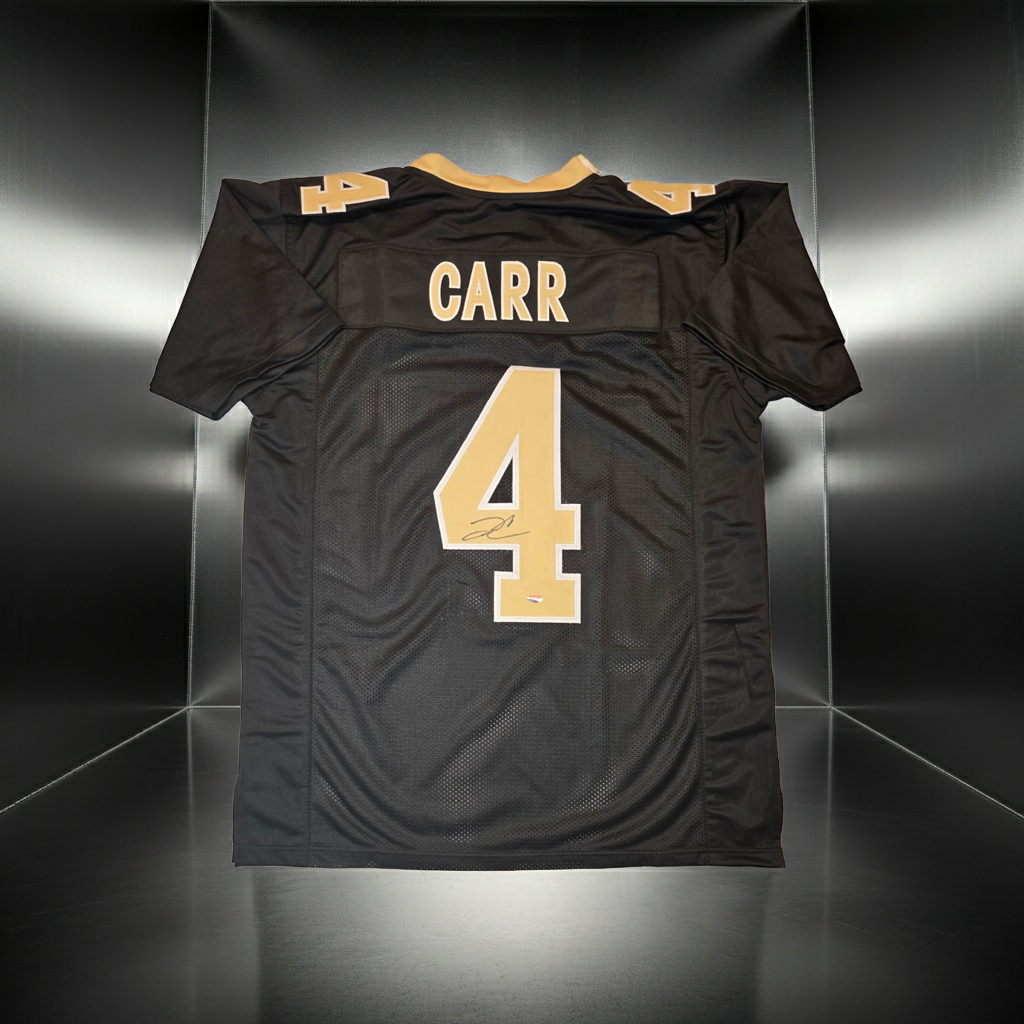 Derek Carr New Orleans Saints Autographed Black Football Jersey With Coa