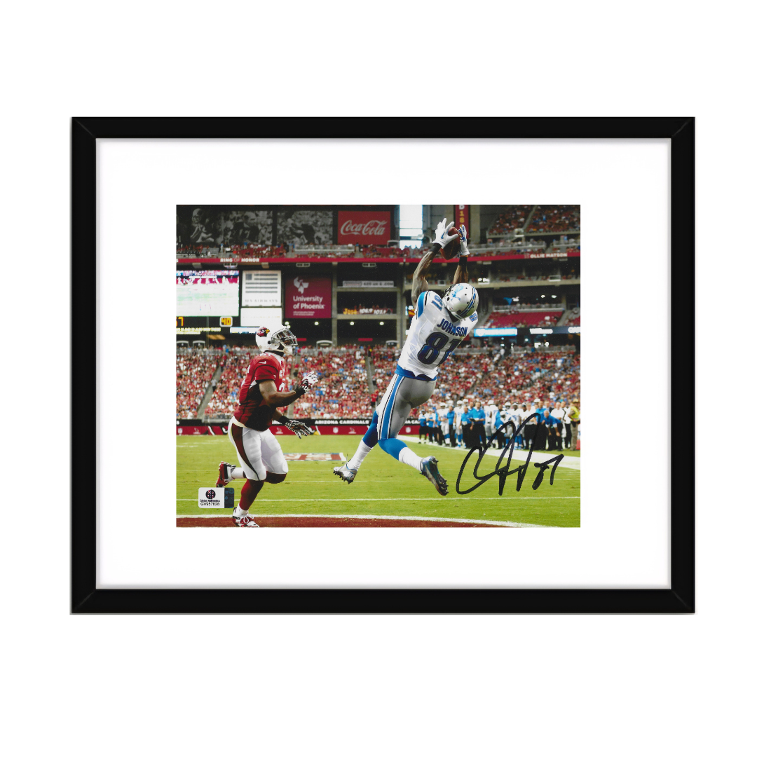 Calvin Johnson Detroit Lions Autographed 8x10 Photo Art Print