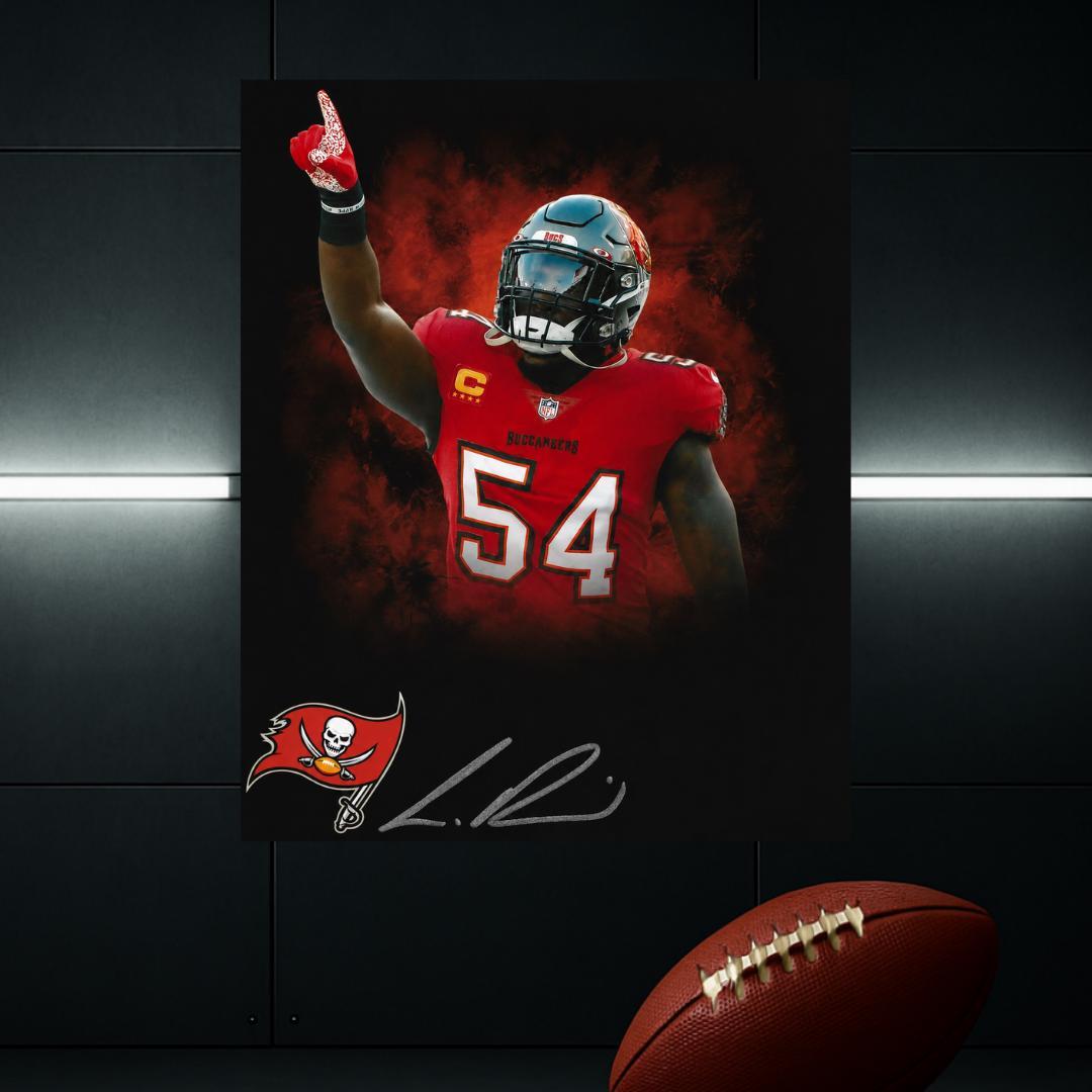 Lavonte David Tampa Bay Buccaneers Signed Photo Print Autograph Wall Art