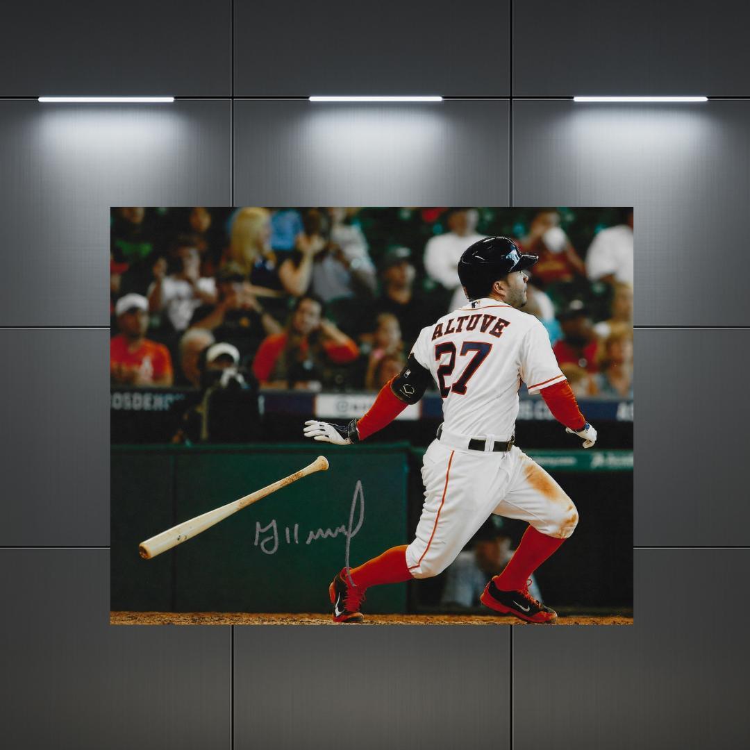 Jose Altuve Houston Astros printed signature-style 8x10 photo art reprint design 1, product image 1 of 3; not hand-autographed