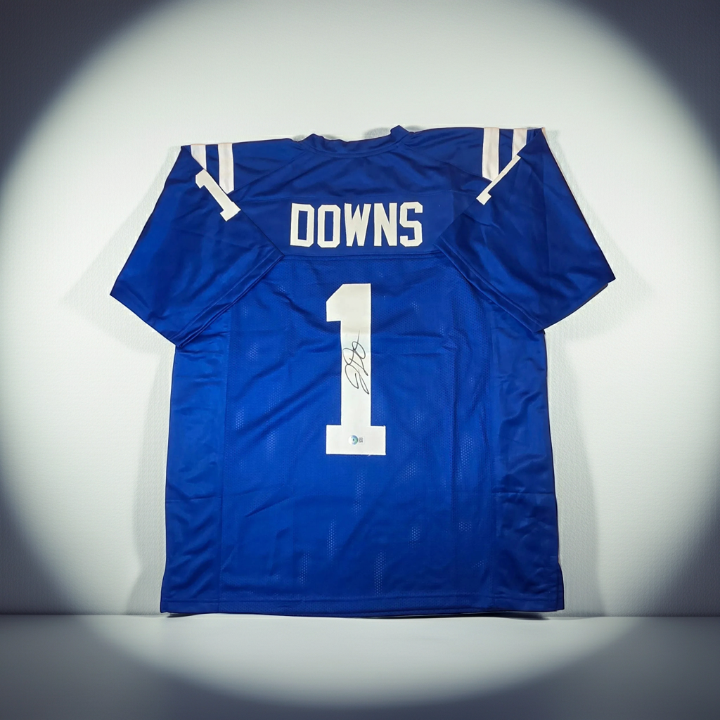 Josh Downs Indianapolis Colts autographed football jersey with Beckett hologram