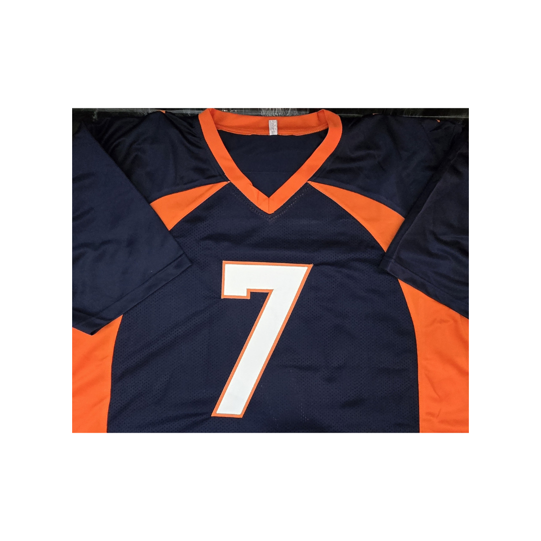 John Elway of the Denver Broncos autographed football jersey COA