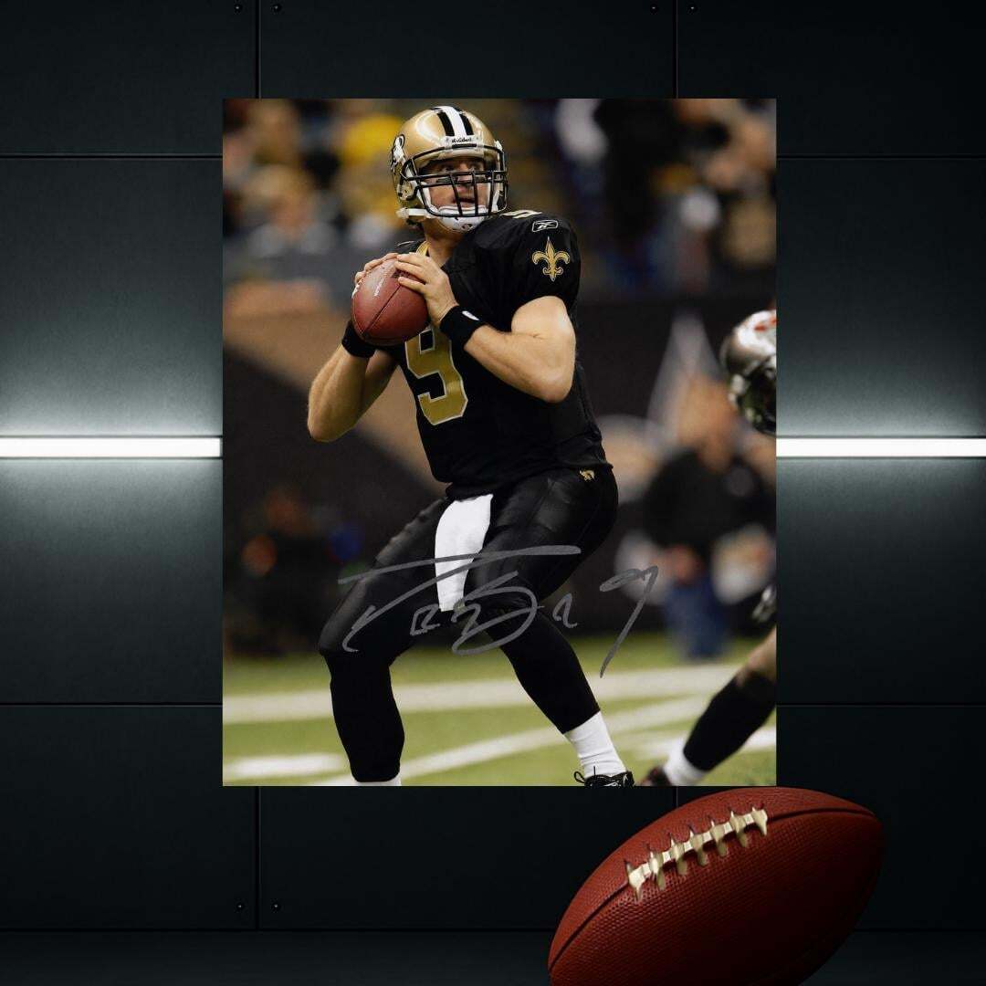 Drew Brees New Orleans Saints 2 Signed Photo Print Autograph Wall Art