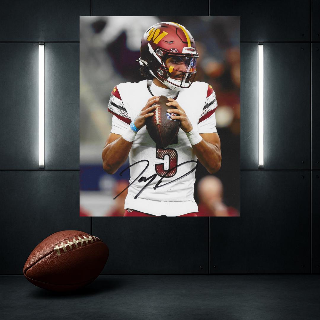 Jayden Daniels Washington Commanders Signed Photo Print Autograph Wall Art