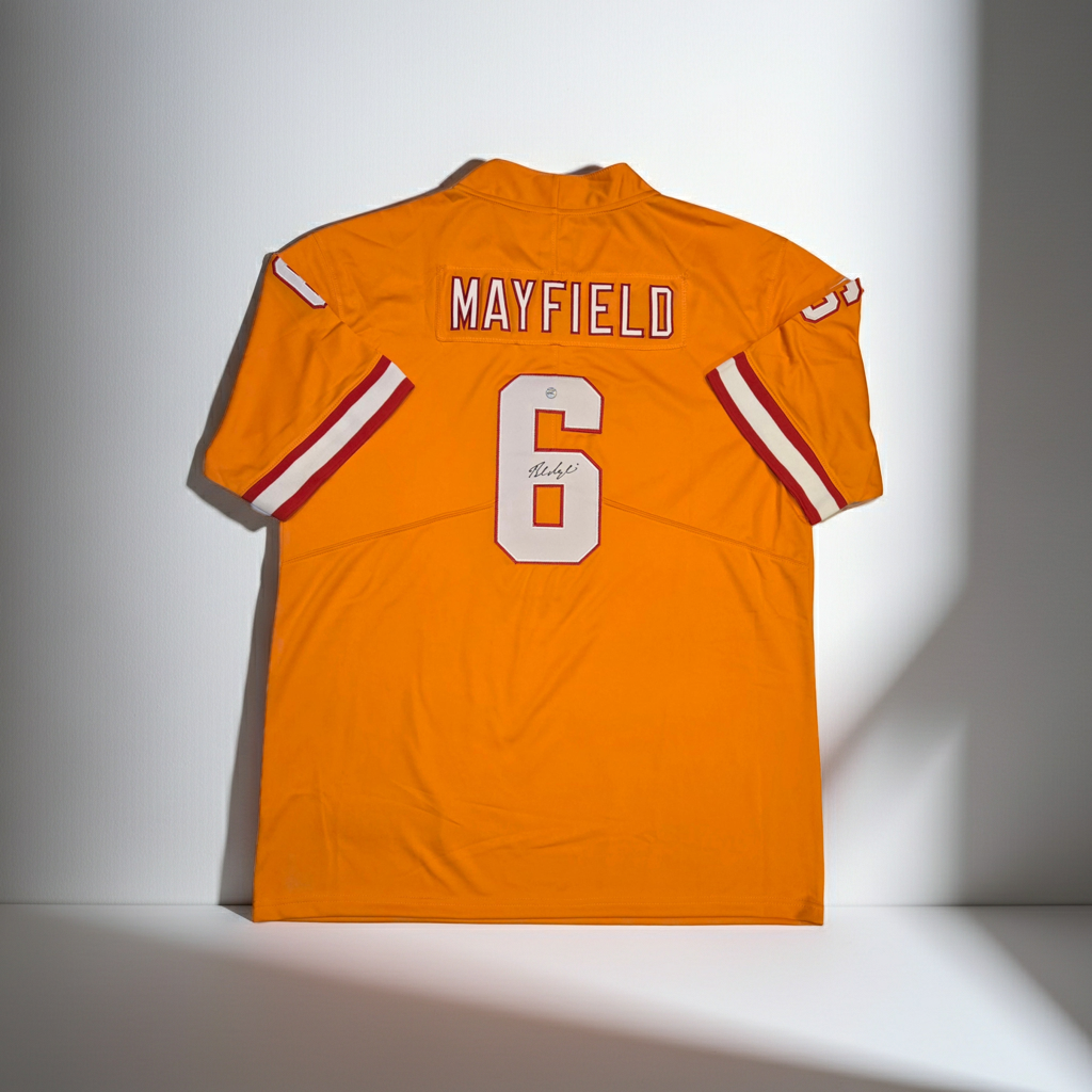 Baker Mayfield Tampa Bay Buccaneers autographed football jersey, primary product image, Pro-Cert PC162902