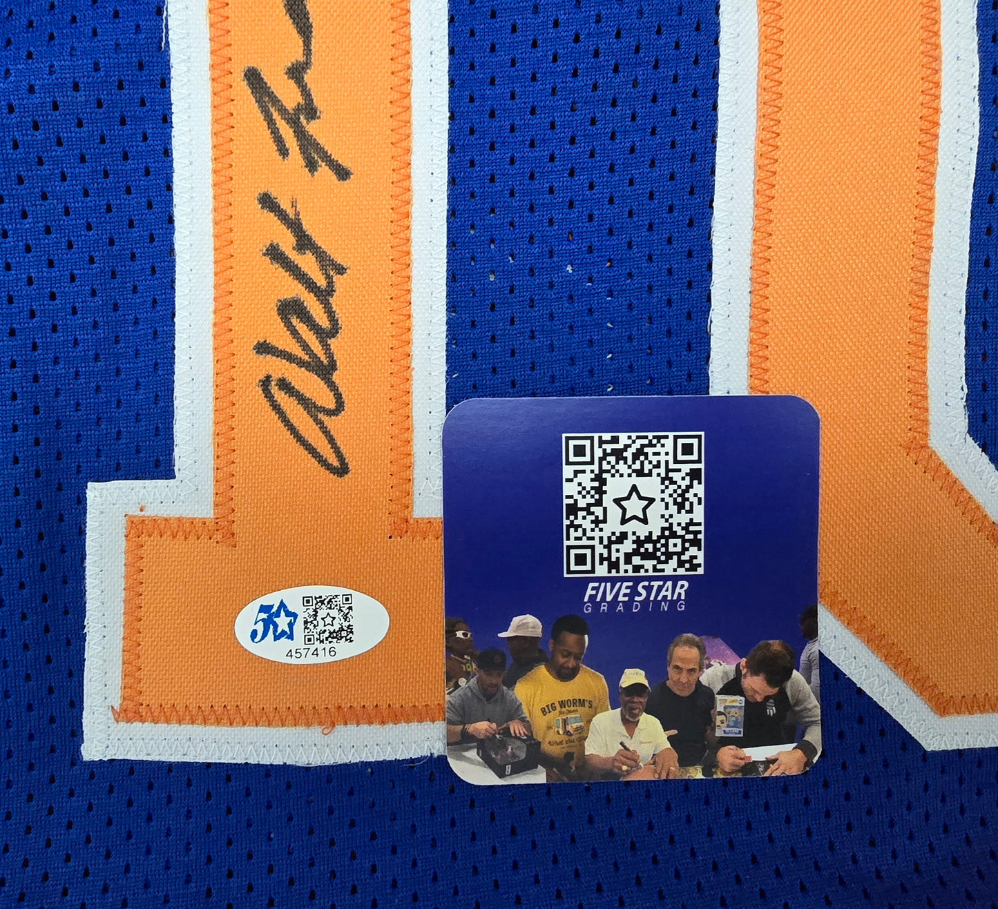 WALT FRAZIER SIGNED NEW YORK KNICKS #10 BLUE JERSEY COA - Fan Freaks