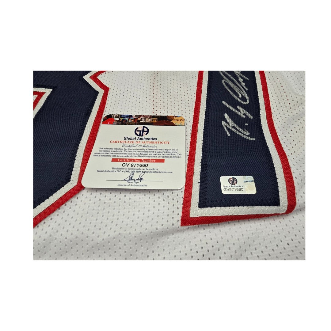 Rob Gronkowski New England Patriots Autographed Custom Football White Jersey coa