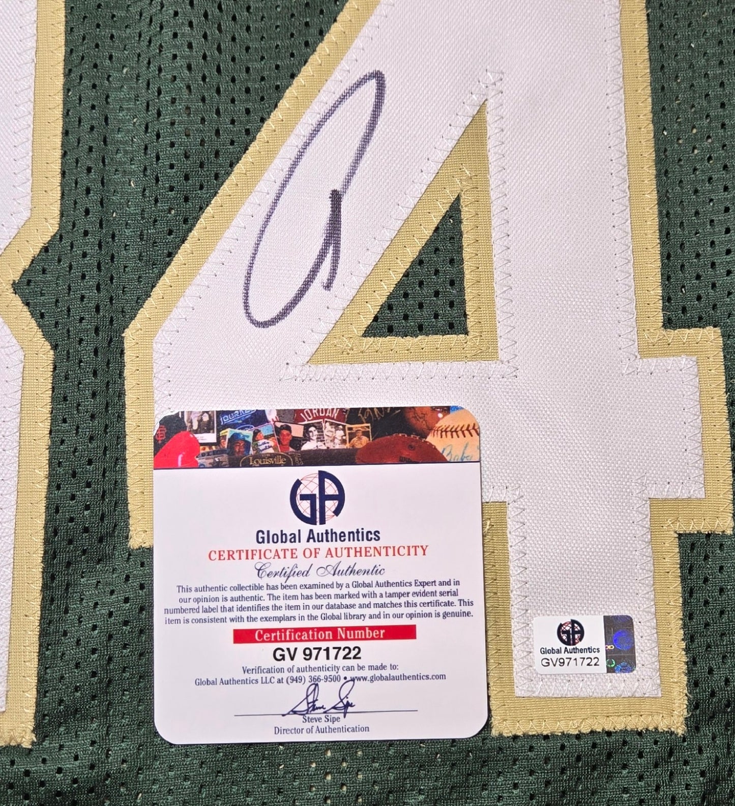 Giannis Antetokounmpo Milwaukee Bucks Away Basketball Jersey coa