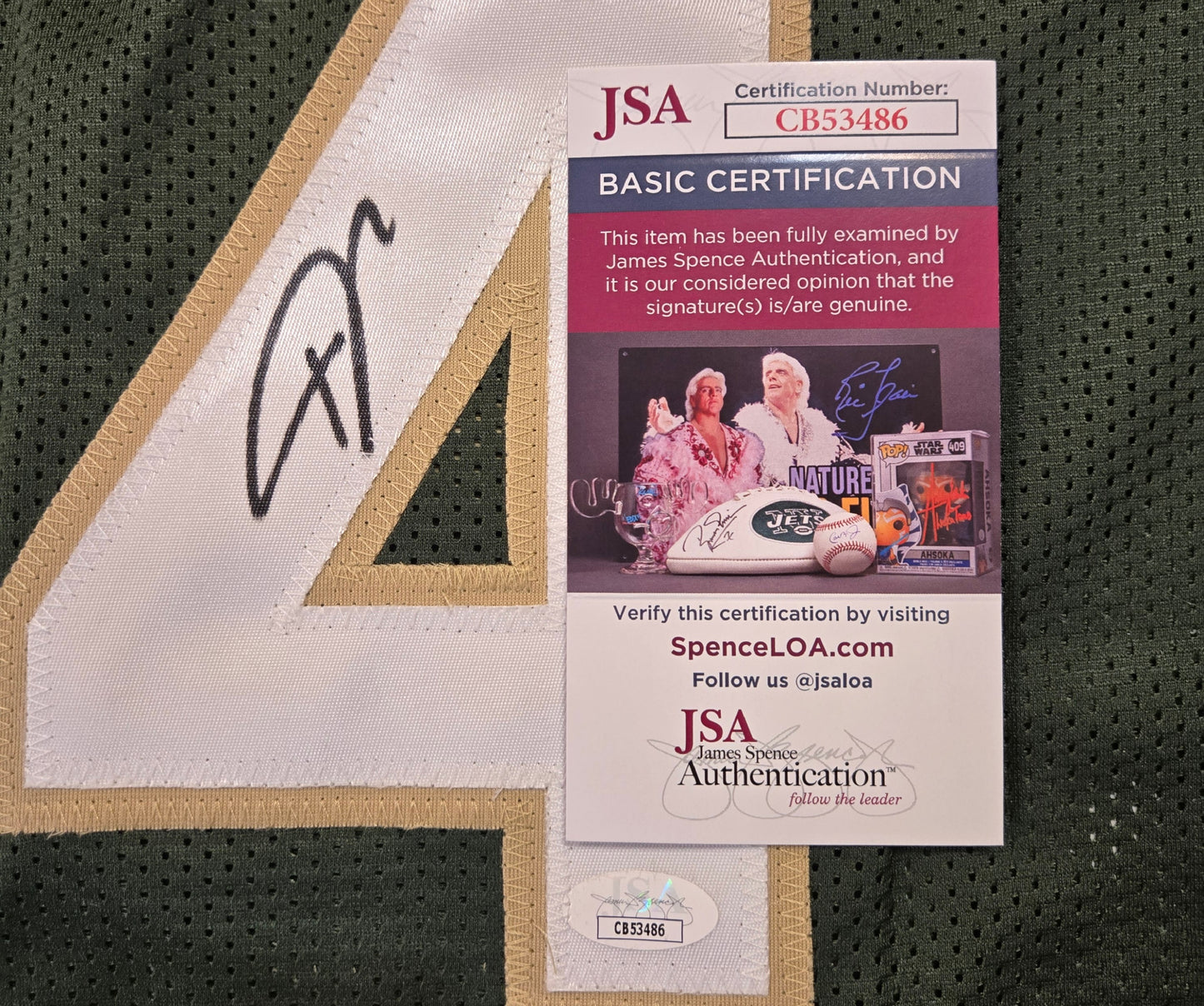 Giannis Antetokounmpo of the Milwaukee Bucks autographed basketball jersey JSA COA