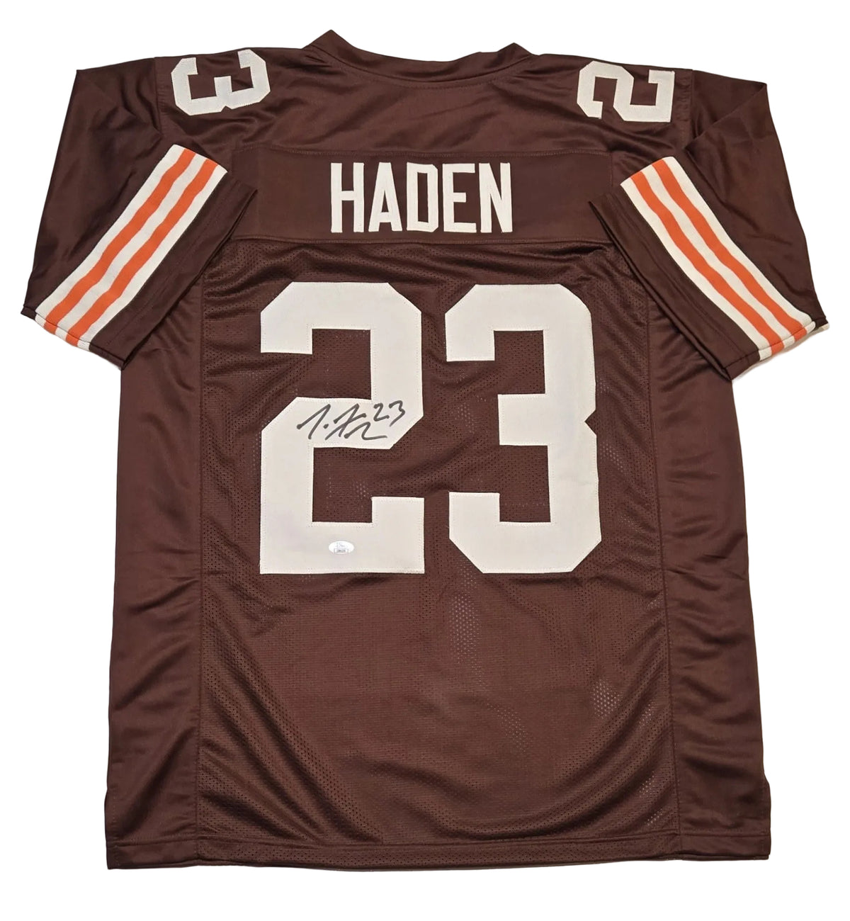 Joe Haden Cleveland Browns signed football jersey, back view