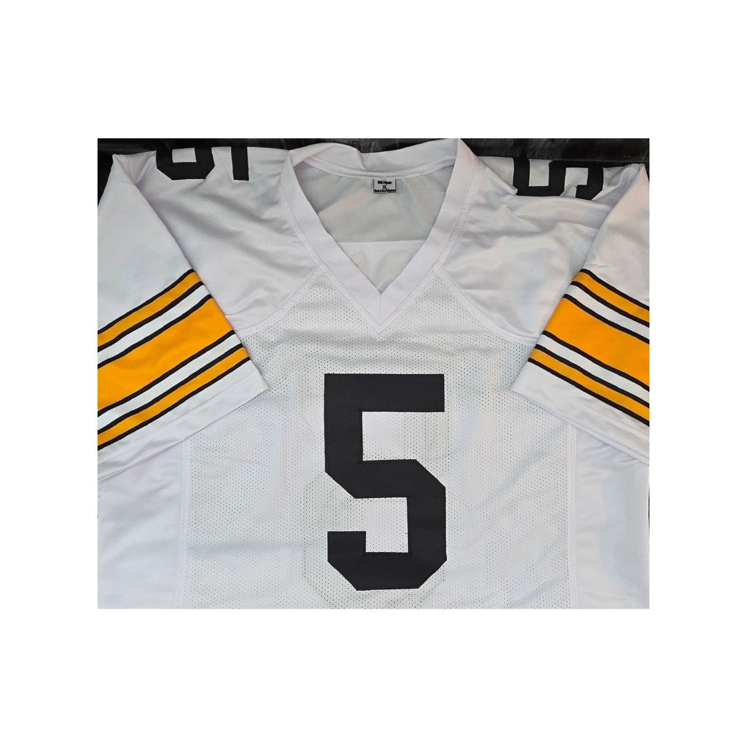 Terry Hanratty Pittsburgh Steelers Autographed & Insc Custom Football Jersey coa