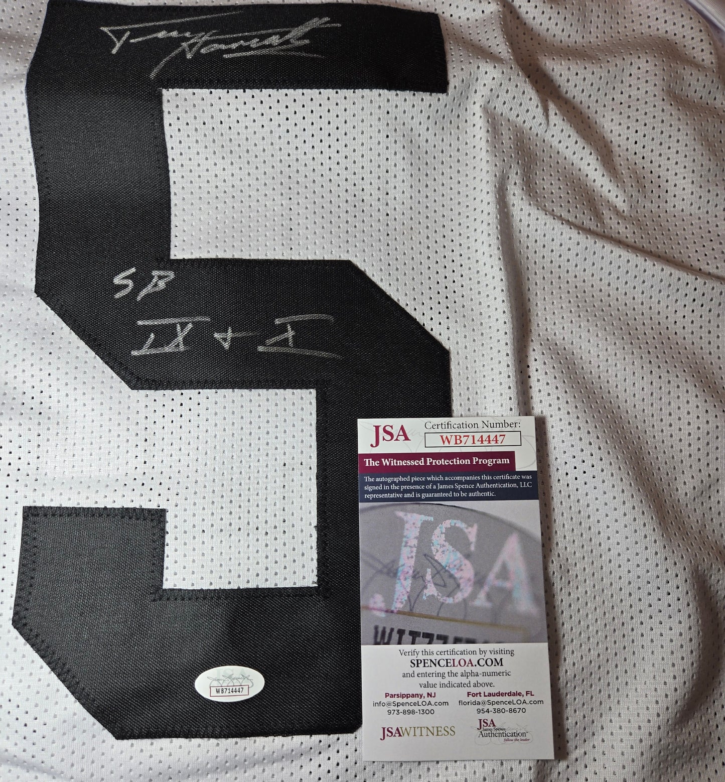 Terry Hanratty Pittsburgh Steelers Autographed & Insc Custom Football Jersey coa (XL)