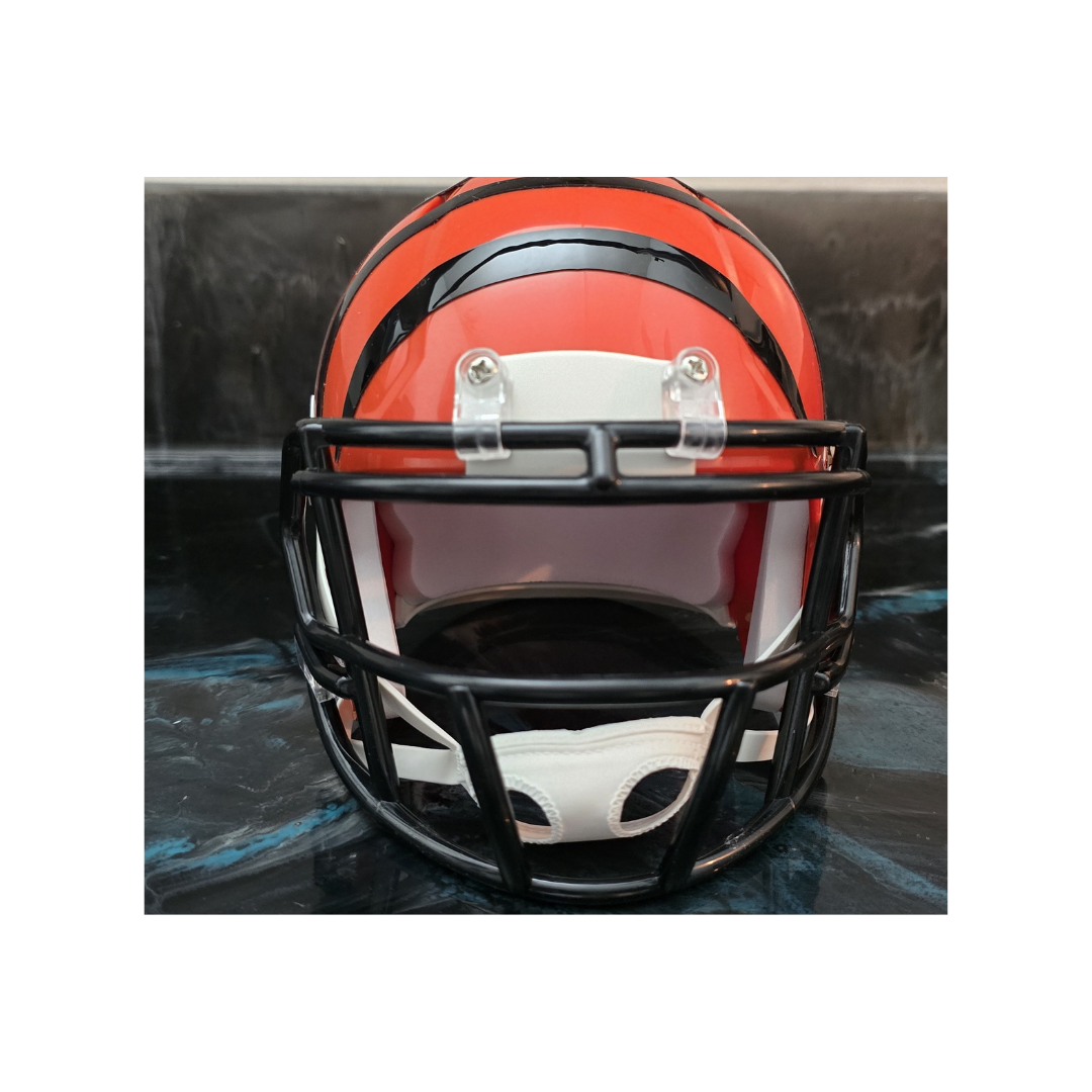 Joe Burrow of the Cincinnati Bengals signed mini football helmet PAAS COA