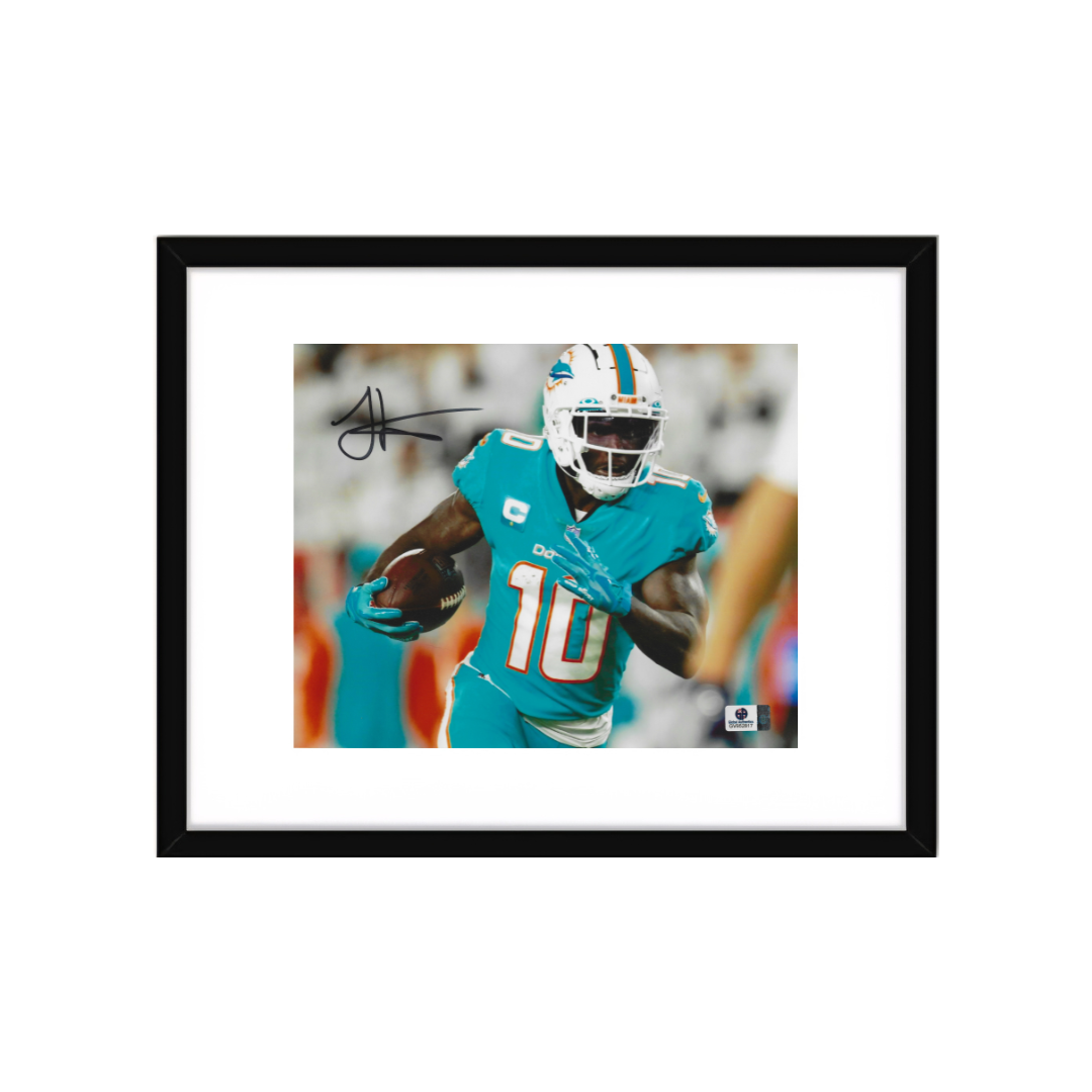 Tyreek Hill Miami Dolphins Autographed 8x10 Photo With COA W/Frame - Fan Freaks