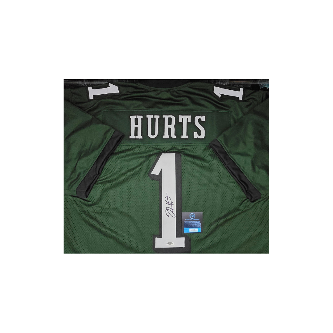 JALEN HURTS PHILIDELPHIA EAGLES SIGNED JERSEY WITH HERITAGE COA - Fan Freaks