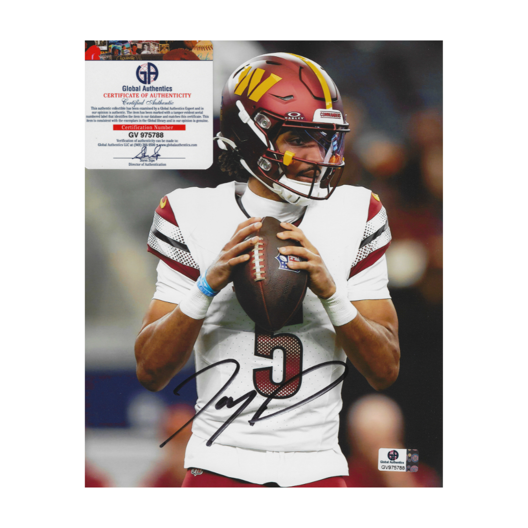 Jayden Daniels Washington Commanders Autographed 8x10 Photo coa W/Frame