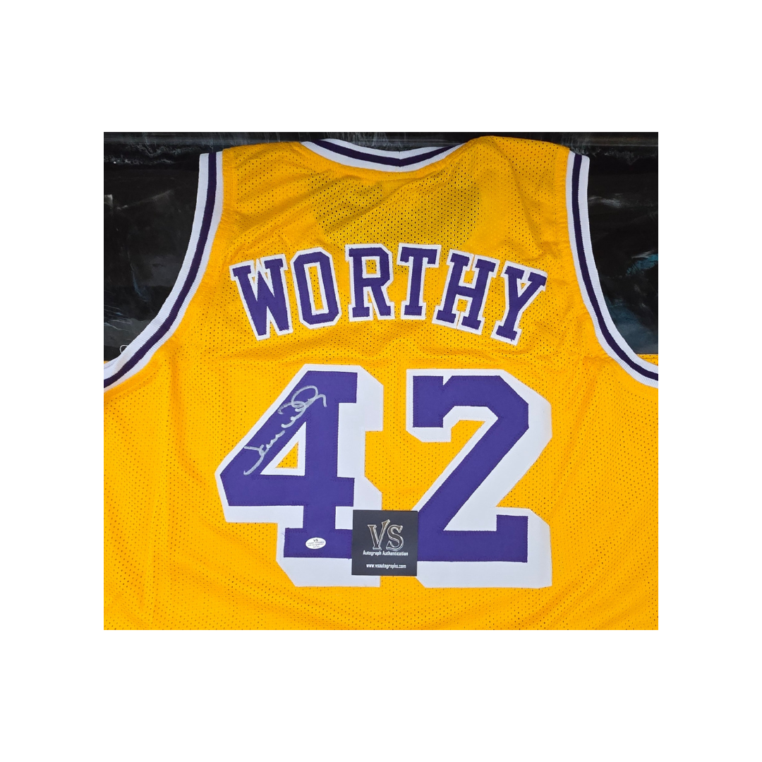 JAMES WORTHY SIGNED LOS ANGELES LAKERS JERSEY WITH COA - Fan Freaks