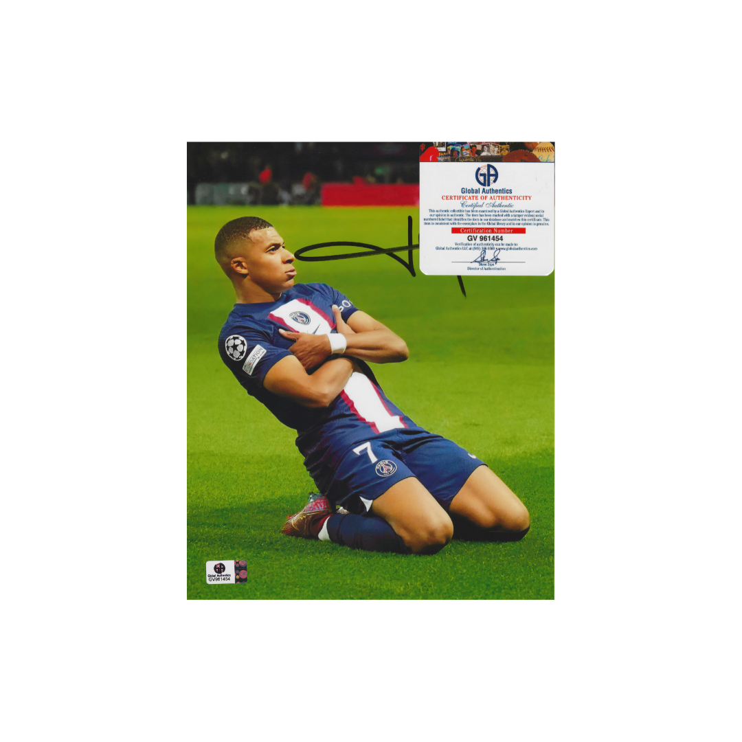 Kylian Mbappé Paris Saint-Germain Autographed 8x10 Photo coa - Fan Freaks