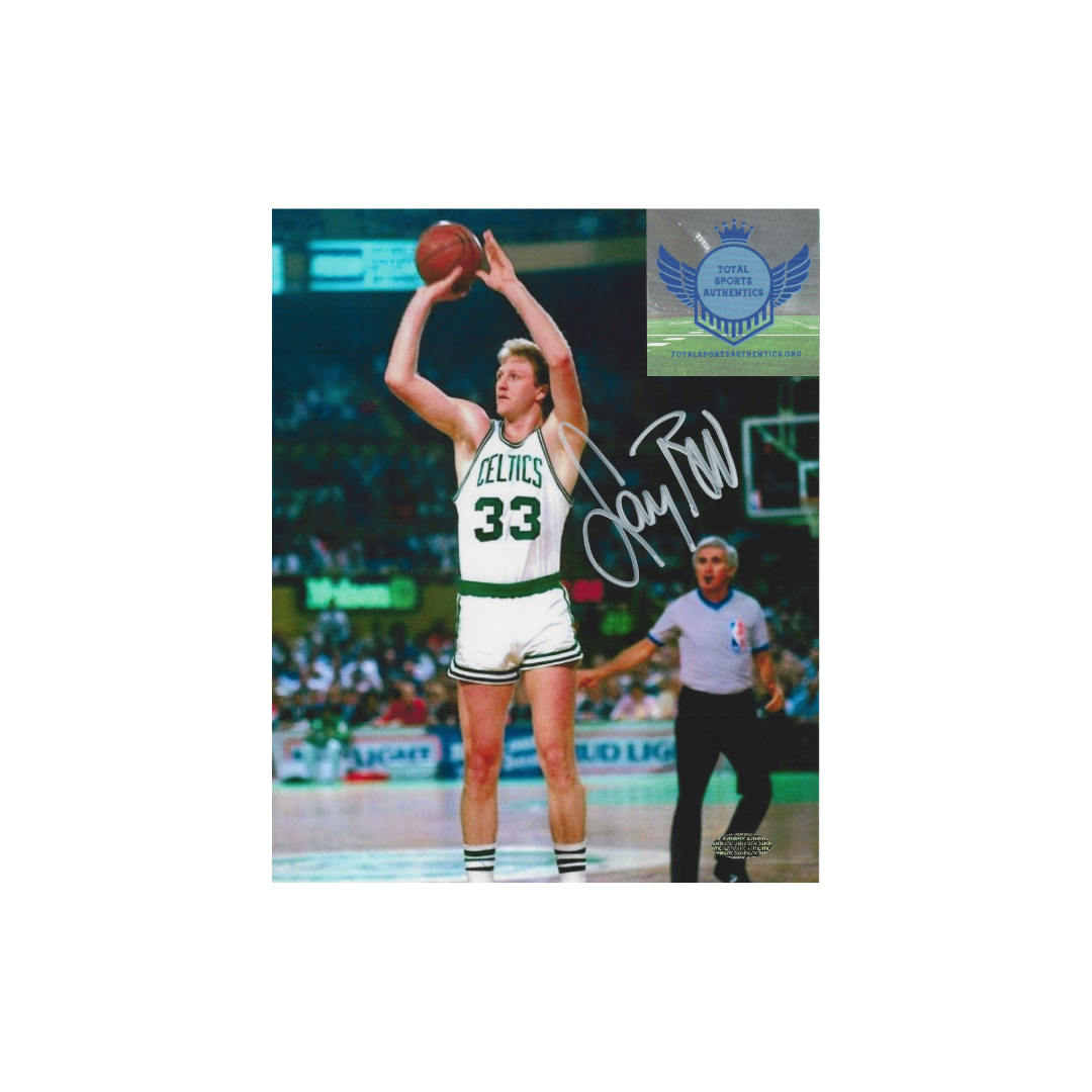 LARRY BIRD SIGNED 8X10 PHOTO BOSTON CELTICS WITH COA - Fan Freaks