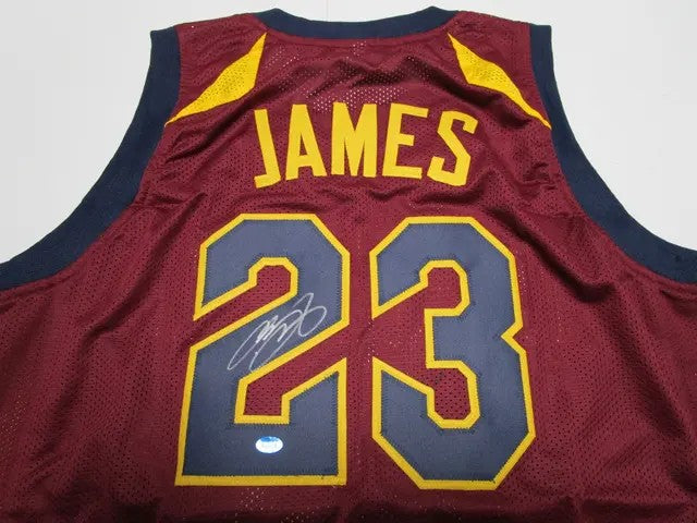 LeBron James of the Cleveland Cavaliers autographed basketball jersey COA