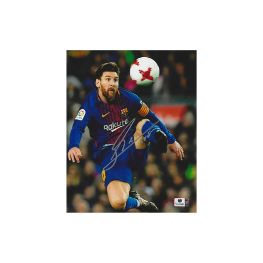 Lionel Messi Barcelona Autographed 8x10 Photo coa