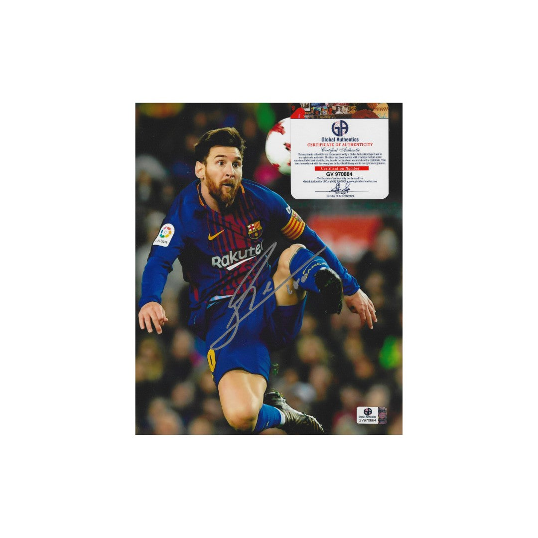 Lionel Messi Barcelona Autographed 8x10 Photo coa