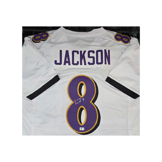 Lamar Jackson Baltimore Ravens Autographed Home Football Jersey With COA