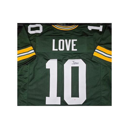 Jordan Love of the Green Bay Packers autographed football jersey COA