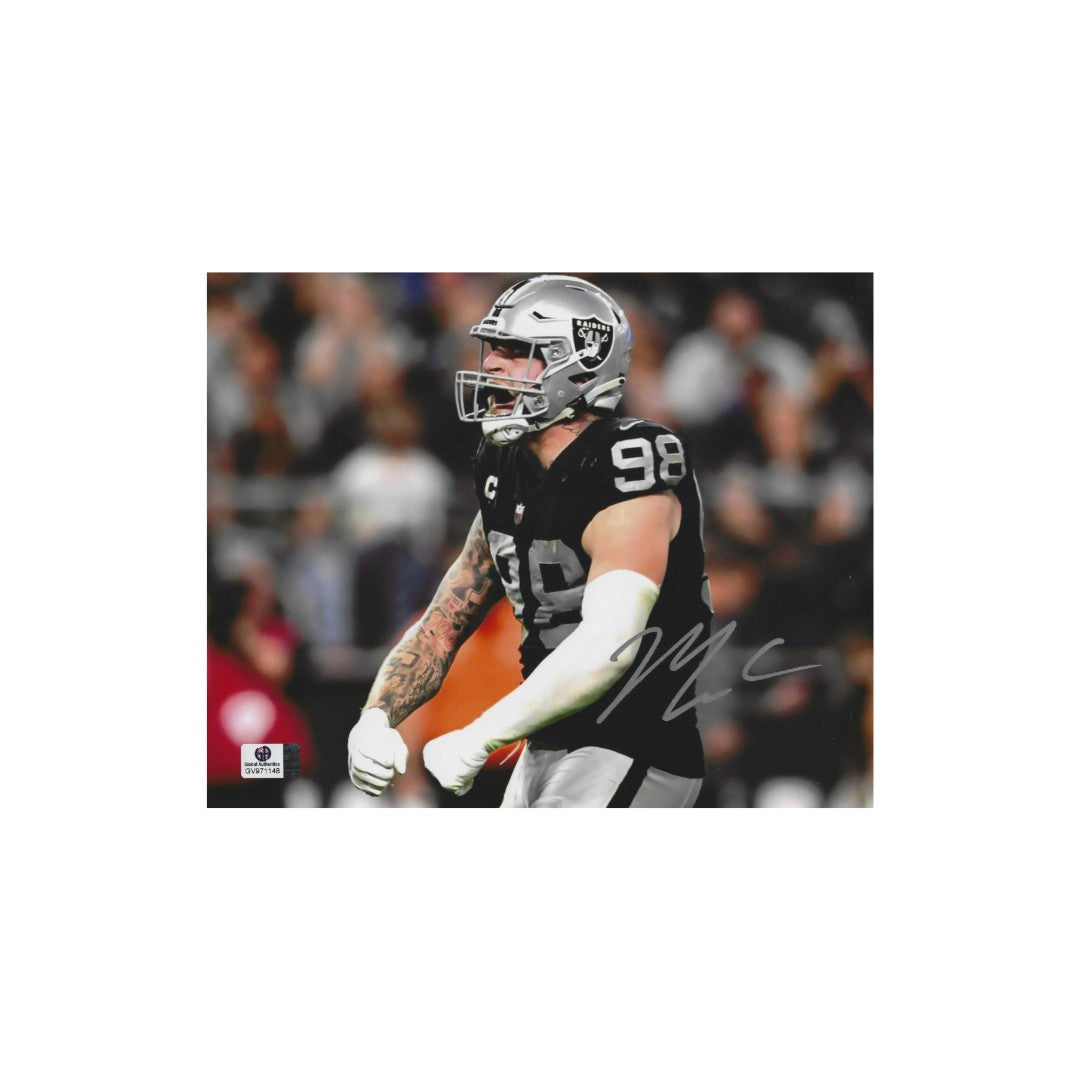 Maxx Crosby Las Vegas Raiders Autographed 8x10 Photo coa