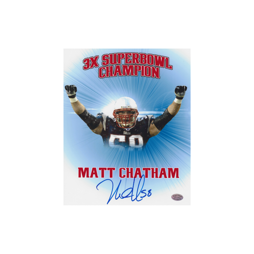 Matt Chatham New England Patriots Autographed 8x10 Photo With COA - Fan Freaks