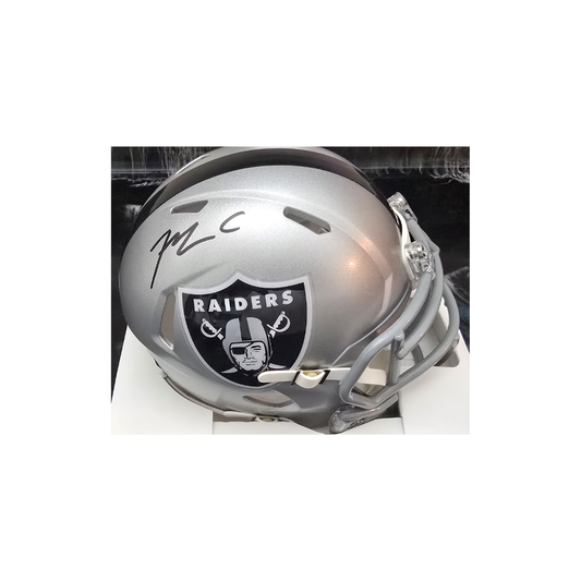 Maxx Crosby Las Vegas Raiders Autographed Riddell Mini-Helmet coa