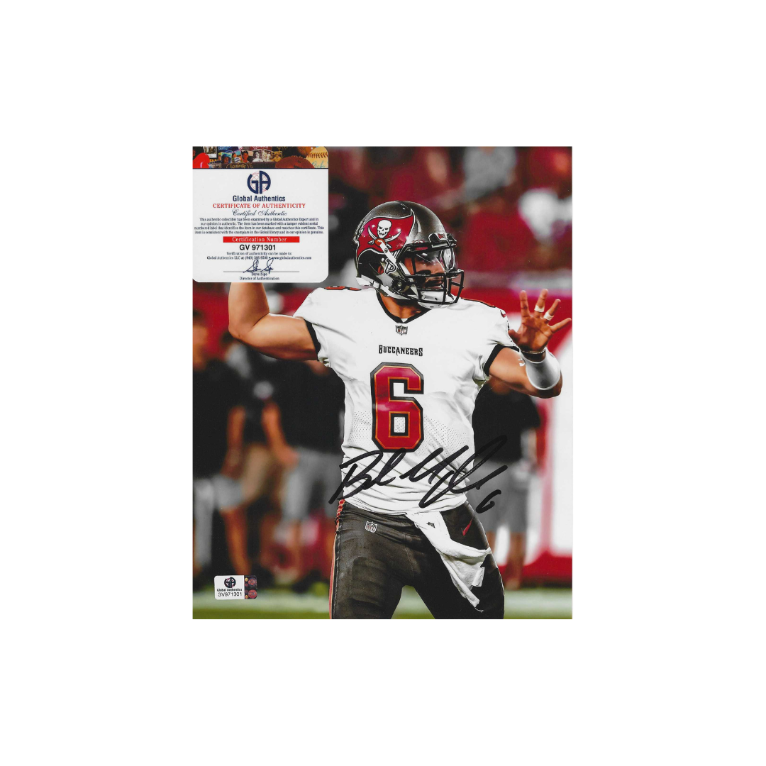 Baker Mayfield Tampa Bay Buccaneers Autographed 8x10 Photo With COA W/Frame - Fan Freaks