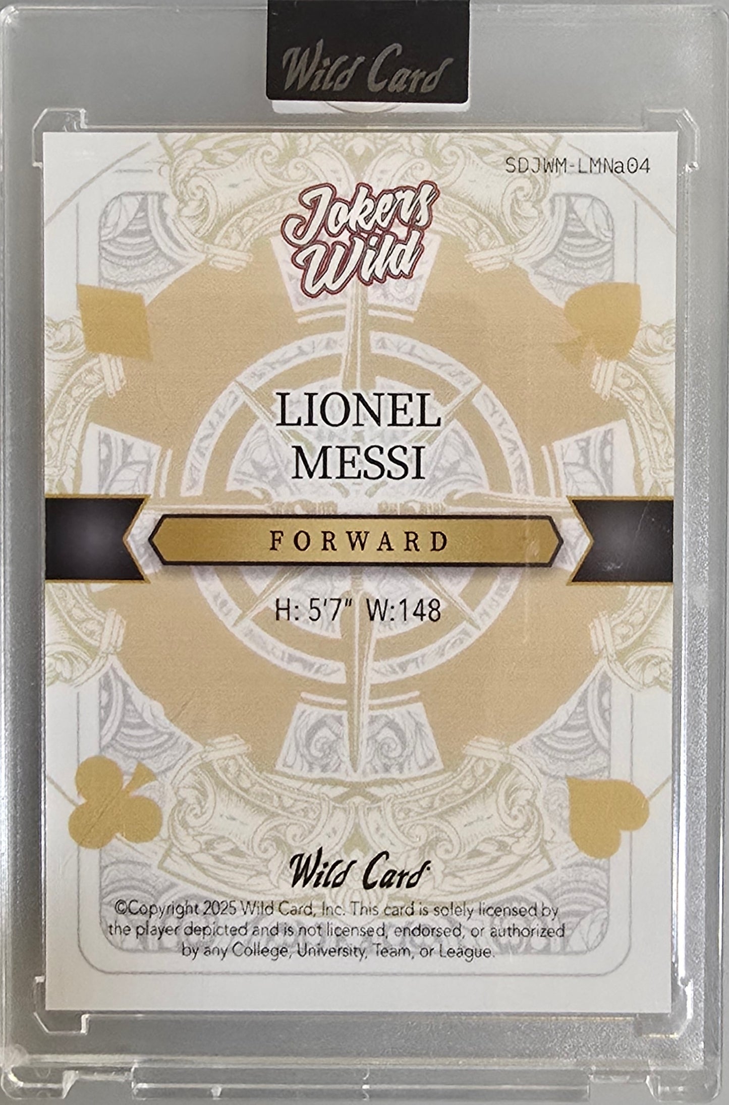 2024 Wild Card Lionel Messi Joker 1/1 – One of One Masterpiece