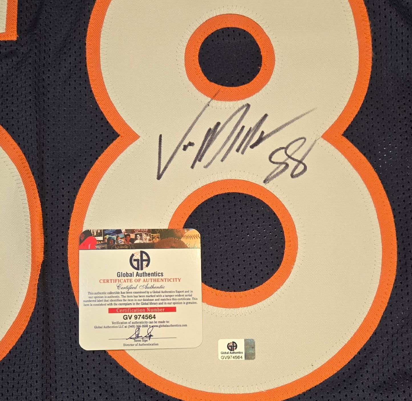 Von Miller Autographed Navy Football Jersey W/COA (XL)
