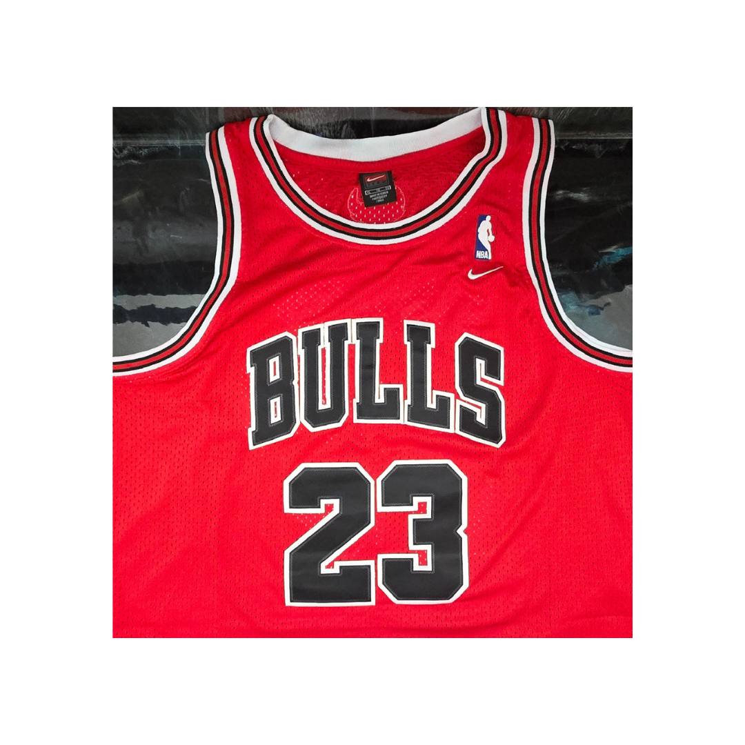 Michael Jordan of the Chicago Bulls signed basketball jersey COA