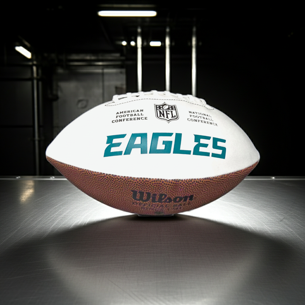 Saquon Barkley signed Philadelphia Eagles logo football, alternate product image
